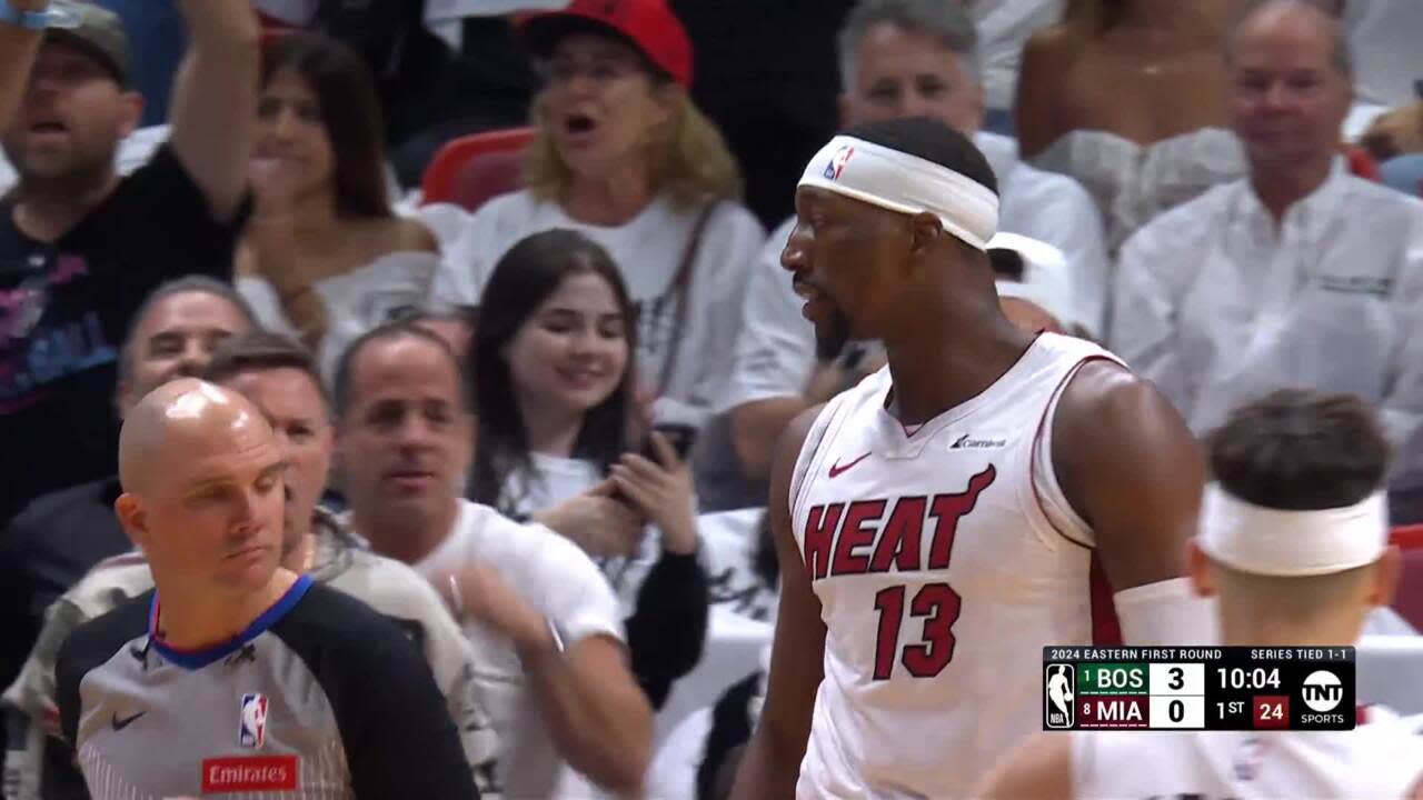 Bam Adebayo finishes through contact