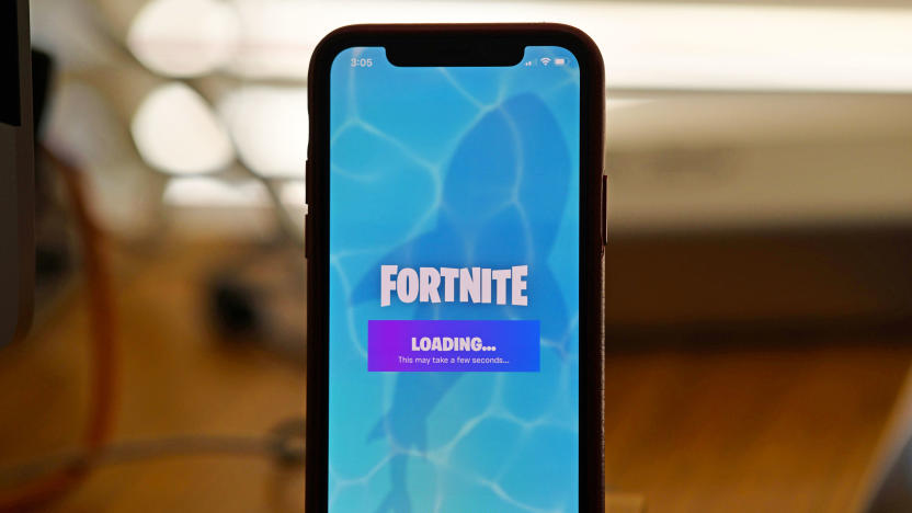 fortnite game loading screen on a mobile phone