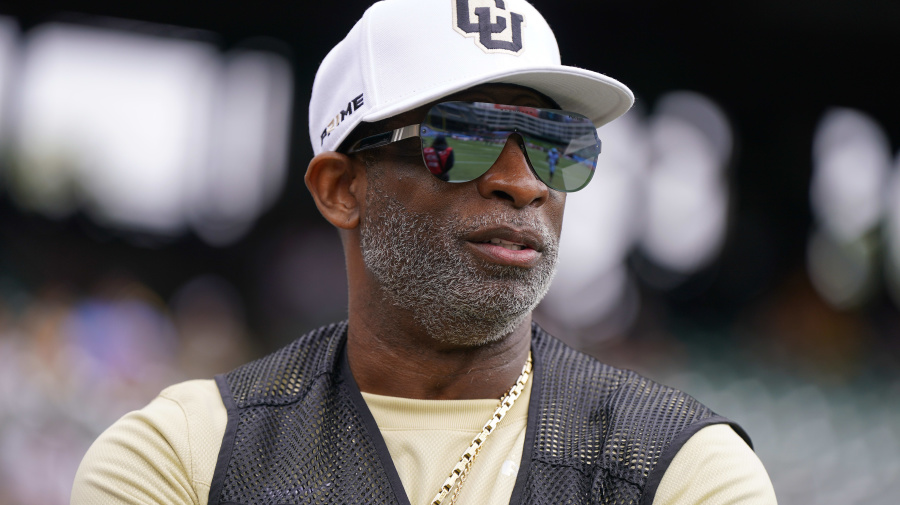 Getty Images - ARLINGTON, TEXAS - MARCH 30: Former NFL player and Colorado Buffalos head coach Deion Sanders looks on prior to a game between the Arlington Renegades and Birmingham Stallions at Choctaw Stadium on March 30, 2024 in Arlington, Texas. (Photo by Sam Hodde/UFL/Getty Images)