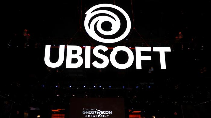 A large display for the gaming company "UBISOFT" is shown during opening day of E3, the annual video games expo revealing the latest in gaming software and hardware in Los Angeles, California, U.S., June 11, 2019.  REUTERS/Mike Blake