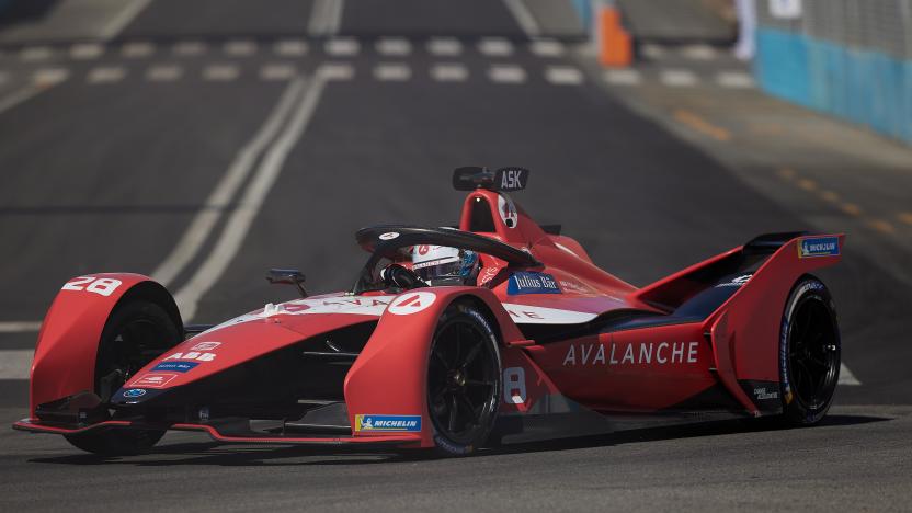 ROME, ITALY - APRIL 10: Oliver Askew  driving the (28) Andretti Motorsport on track during the qualifying session of the ABB FIA Formula E World Championship - Rome E-Prix Round Five on April 10, 2022 in Rome, Italy. (Photo by Emmanuele Ciancaglini/Ciancaphoto Studio/Getty Images)