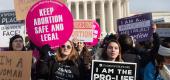 Pro-abortion-rights demonstrators. (Getty Images)