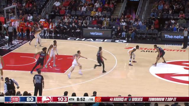 Marvin Bagley III with an alley oop vs the Atlanta Hawks