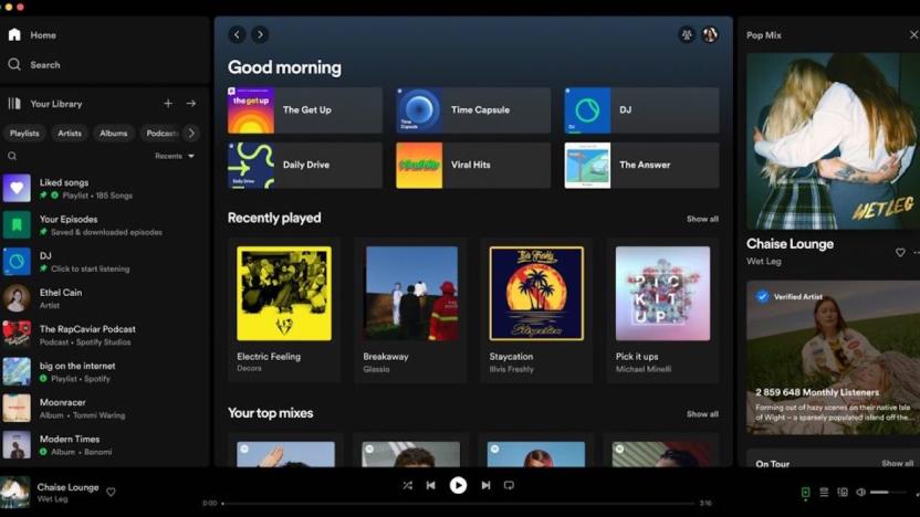 A look at the new desktop app from Spotify.