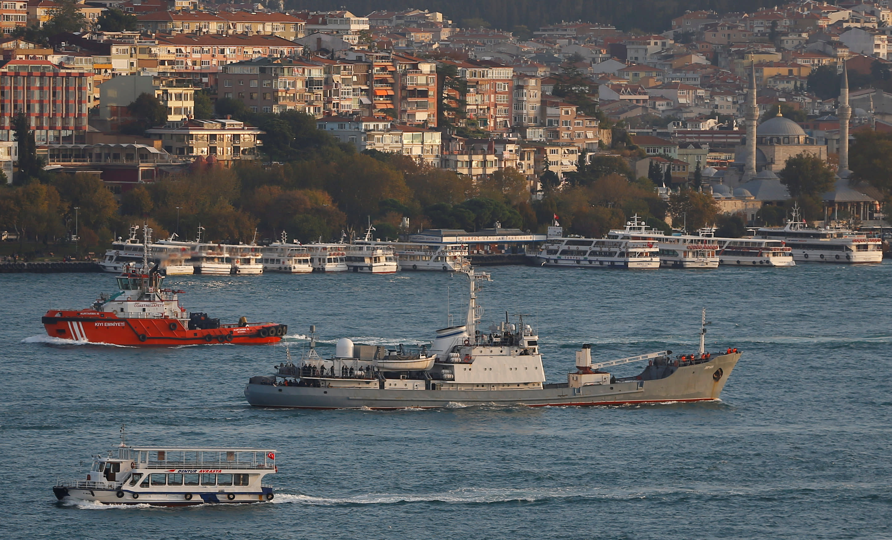 Russian Navy Ship Sinks After Colliding With A Freighter In