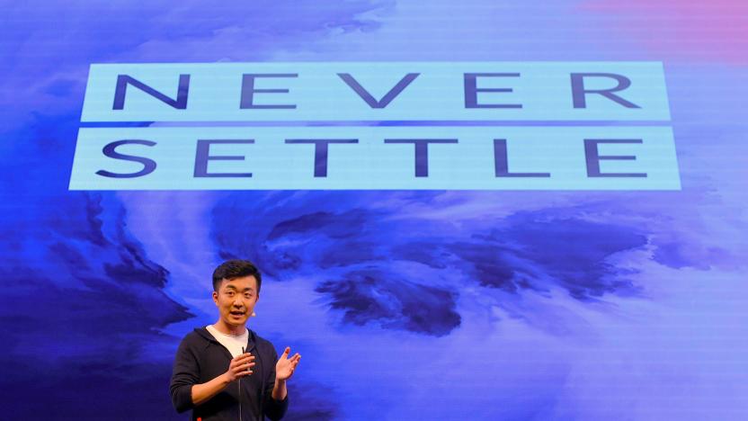 Co-founder and director of the Chinese smartphone maker OnePlus, Carl Pei gestures as he speaks on stage during the launch of their latest OnePlus 7 and the OnePlus 7 Pro during its launch in Bangalore on May 14, 2019. - The  OnePlus 7 series was simultanesously launched globally from three different countries India, US, and Europe. (Photo by MANJUNATH KIRAN / AFP)        (Photo credit should read MANJUNATH KIRAN/AFP via Getty Images)