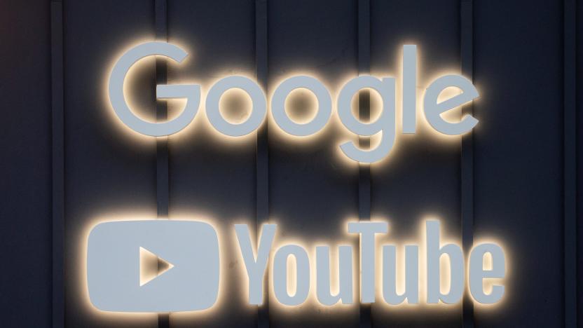 The logos of Google and YouTube are seen in Davos, Switzerland, May 22, 2022. Picture taken May 22, 2022.   REUTERS/Arnd Wiegmann