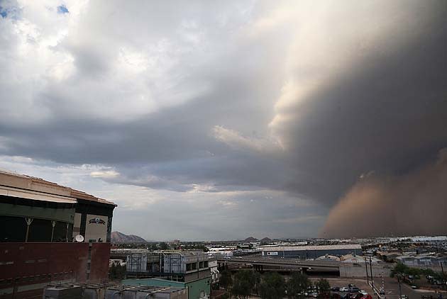 Dust Storm In Phoenix Engulfs Chase Field