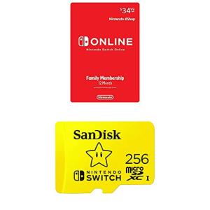 Abonament de familie online Nintendo Switch (12 luni) + card SanDisk microSDXC de 256 GB