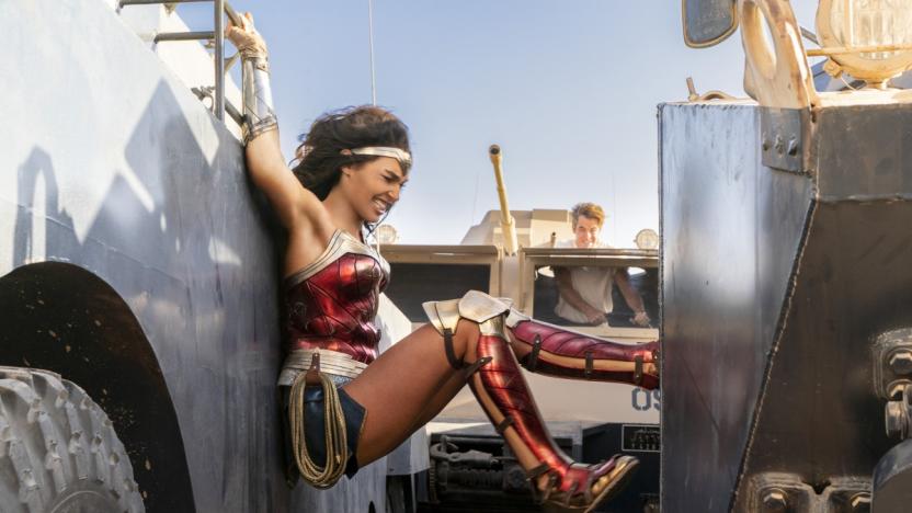 GAL GADOT as Wonder Woman and CHRIS PINE as Steve Trevor in Warner Bros. Pictures’ action adventure “WONDER WOMAN 1984,” a Warner Bros. Pictures release.