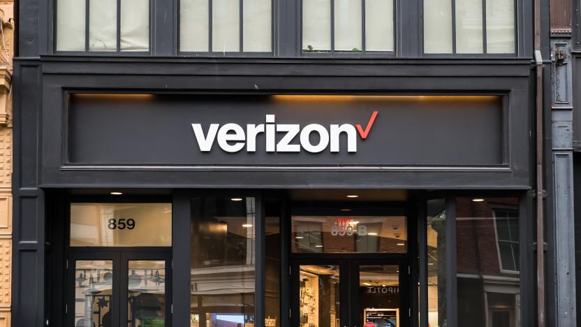 April 18, 2018 - New York City, USA. Verizon store located in Manhattan.