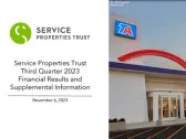 Service Properties Trust Announces Third Quarter 2023 Results