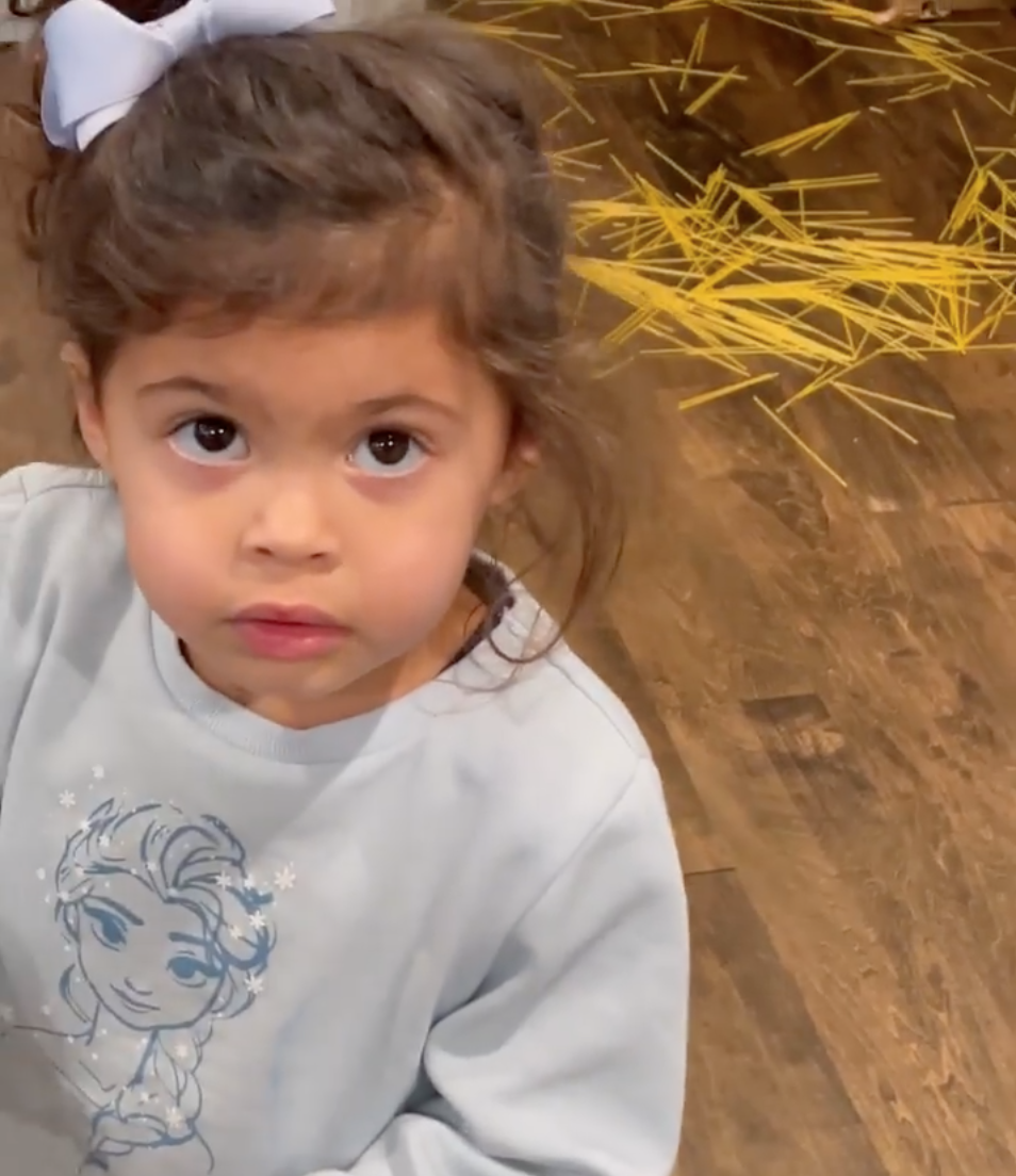 Watching adorable Dwayne Johnson’s daughter Tiana blaming the ‘spaghetti fairy’ for the pasta mess