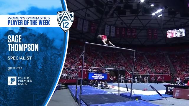 No. 2 Utah's Sage Thompson named Pac-12 Gymnastics Specialist of the Week