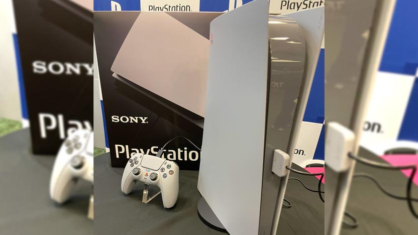 PlayStation 5 in the style of PlayStation 1