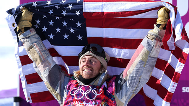 Sage Kotsenburg all smiles after golden run