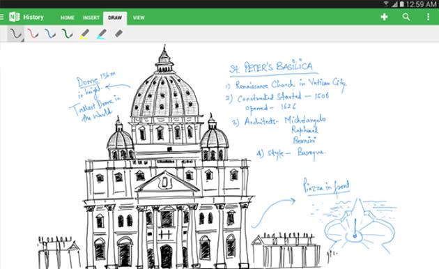 Microsoft optimizes OneNote for Android tablets, adds handwriting support