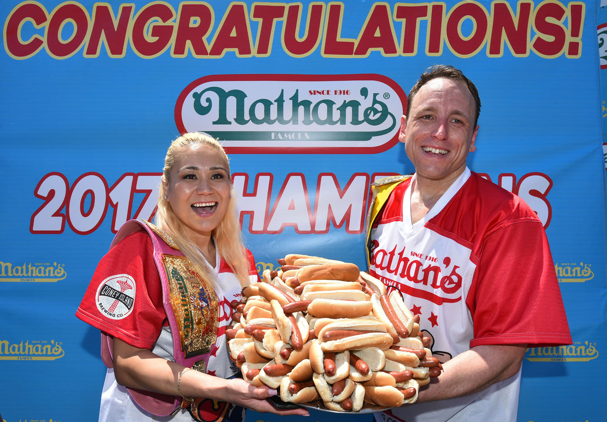 Nathan’s Famous Fourth of July hot dog eating contest in pictures