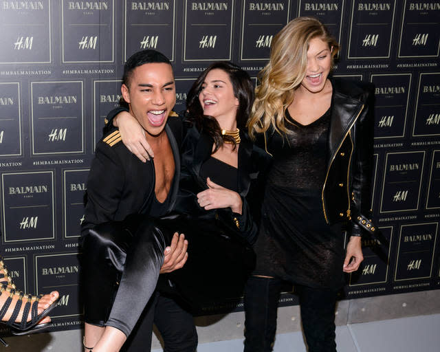 Kendall Gigi Co Zum Launch Der Balmain X H M Kollektion Kamen Sie Alle
