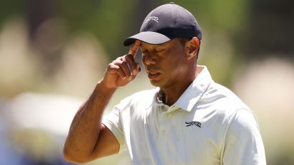 Getty Images - AUGUSTA, GEORGIA - APRIL 13: Tiger Woods of the United States walks off the third green during the third round of the 2024 Masters Tournament at Augusta National Golf Club on April 13, 2024 in Augusta, Georgia. (Photo by Jamie Squire/Getty Images) (Photo by Jamie Squire/Getty Images)