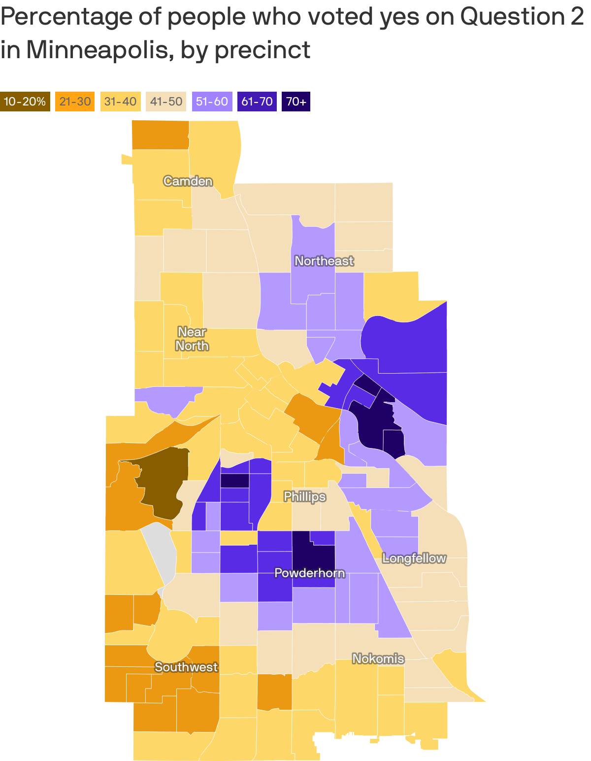 Minneapolis Police Precinct Map Mapped: How The Minneapolis Police Charter Amendment Vote Failed