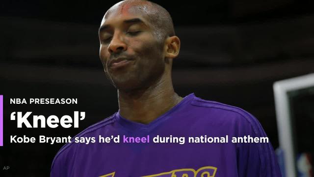 Kobe Bryant says he'd kneel during national anthem if he was still playing