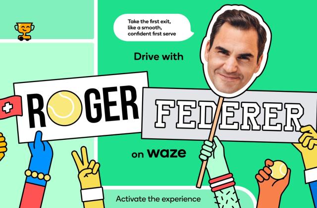 Let tennis ace Roger Federer guide you on Waze in three languages