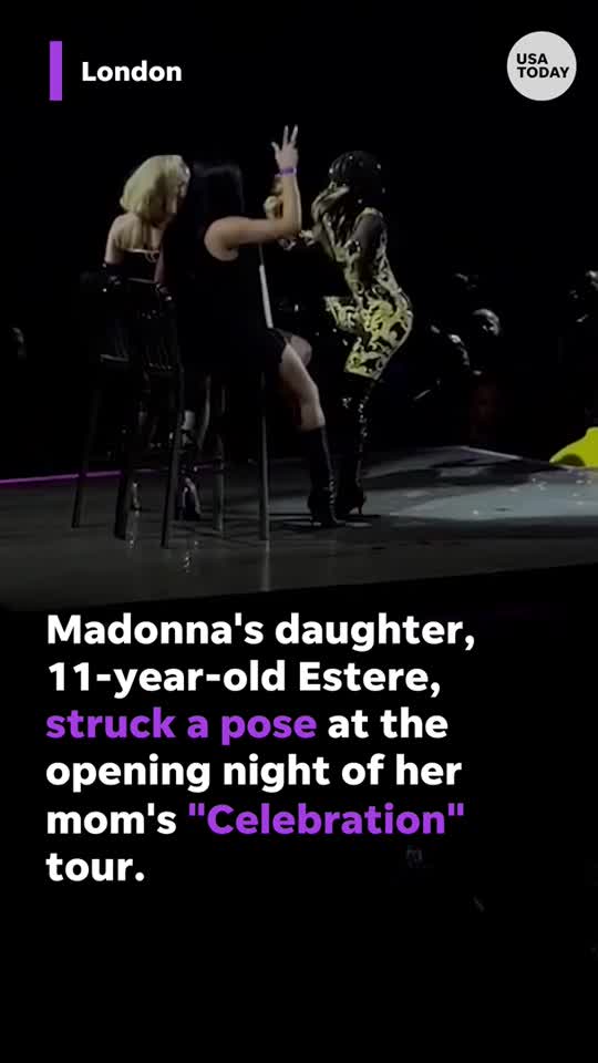 Madonna's 11-Year-Old Daughter Estere Mesmerizes Crowd With Voguing  Performance at Celebration Tour Opener