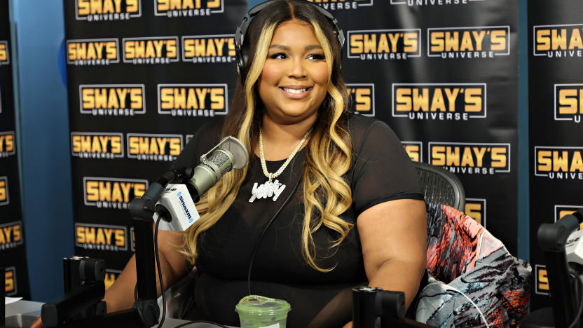 NEW YORK, NEW YORK - APRIL 18: Lizzo visits 'Sway in the Morning' with Sway Calloway on Eminem's Shade 45 at SiriusXM Studios on April 18, 2022 in New York City. (Photo by Cindy Ord/Getty Images for SiriusXM)