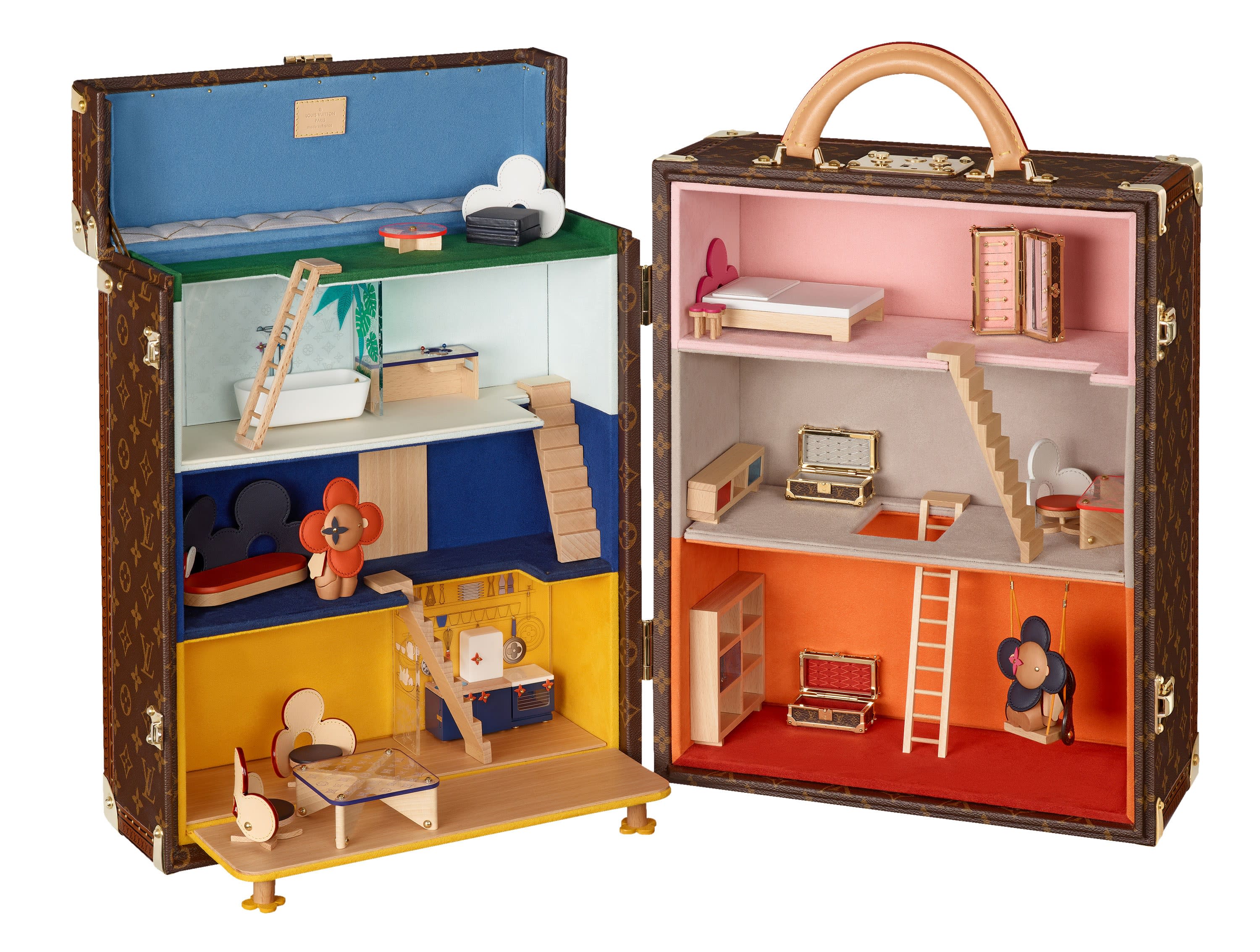 Louis Vuitton Debuts New Dollhouse Enclosed Within Their Signature Monogrammed Canvas Trunk