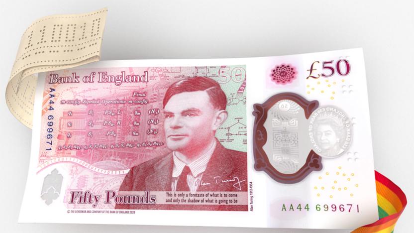 UK Alan Turing £50 bank note