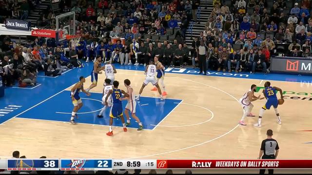 Andrew Wiggins with a dunk vs the Oklahoma City Thunder
