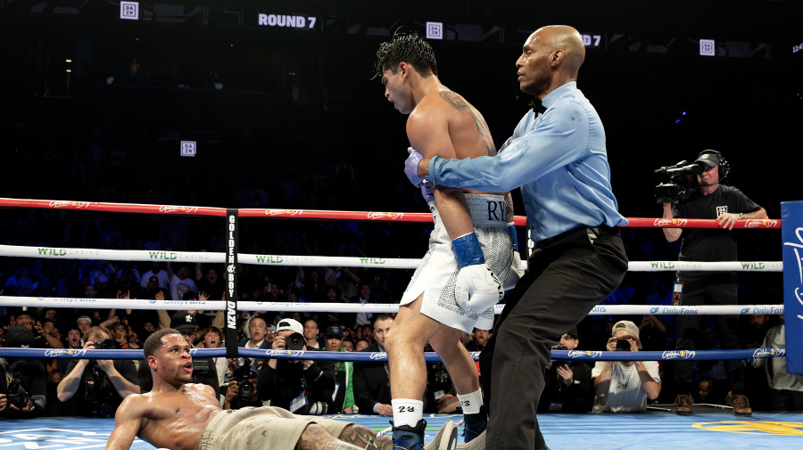 
Garcia's win over Haney raises more questions than answers
Ryan Garcia showed up for Saturday night's fight towing behind him what seemed to be some heavy psychological baggage. And then he won.