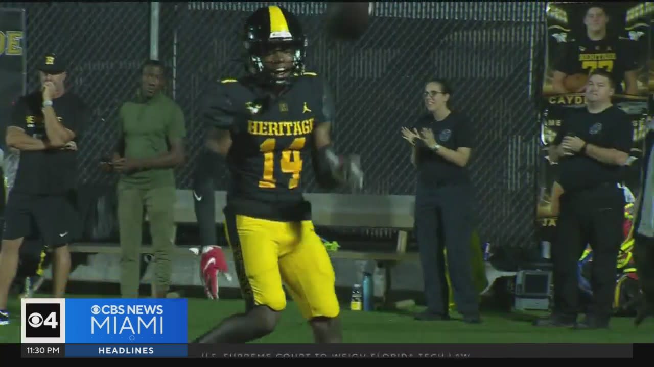 Miami Central Senior High School Rockets play American Heritage