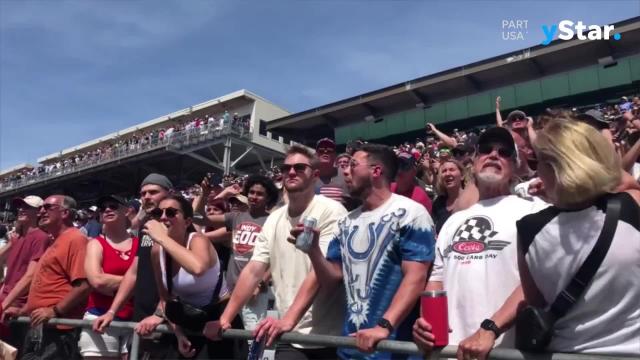 Indianapolis 500 fans celebrate after Marcus Ericsson wins over Pato O'Ward