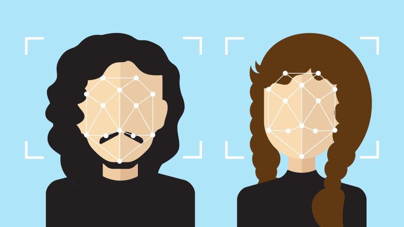 Face detection, digital recognition vector illustration. Facial points, biometric identification signs, identify symbols with people avatars. Identification technologies and digital detect concept