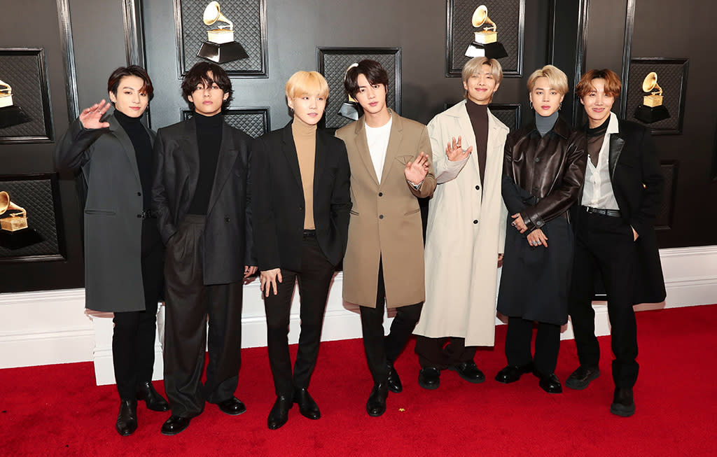 BTS Coordinates in Cool Coats From This 'It' Brand at the ...