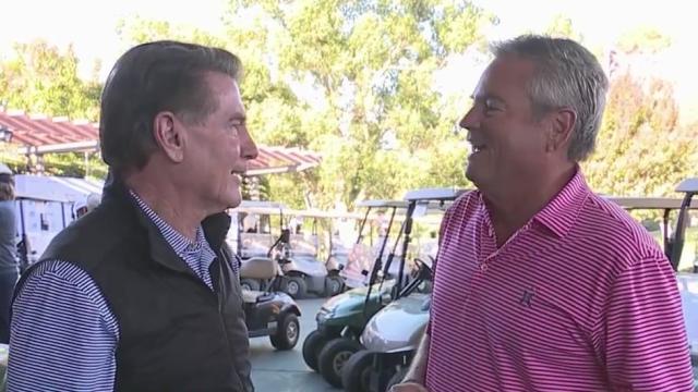 U.S. Senate candidate Steve Garvey makes appearance at celebrity golf  tournament