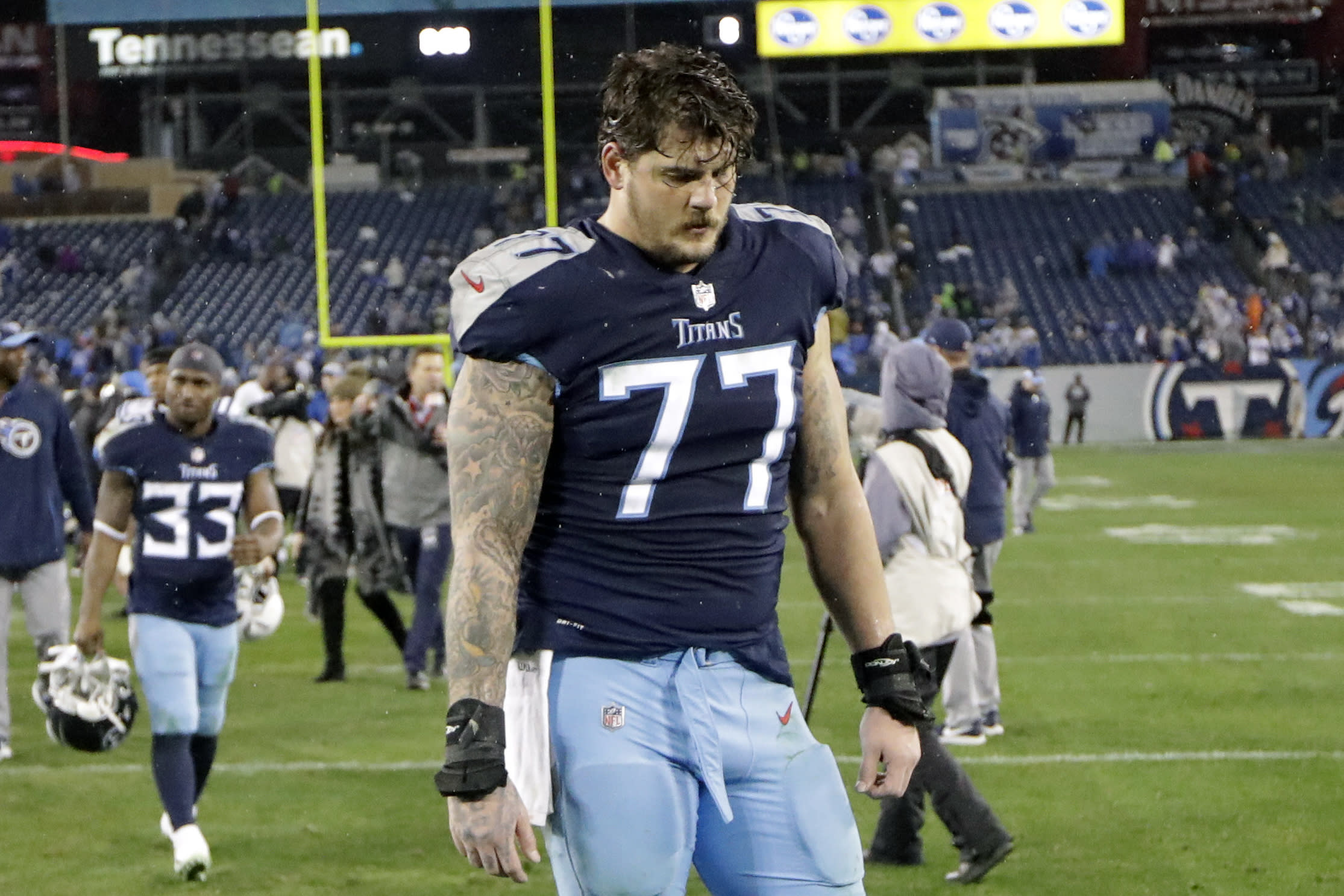 Titans Pro Bowl left tackle says he's suspended 4 games