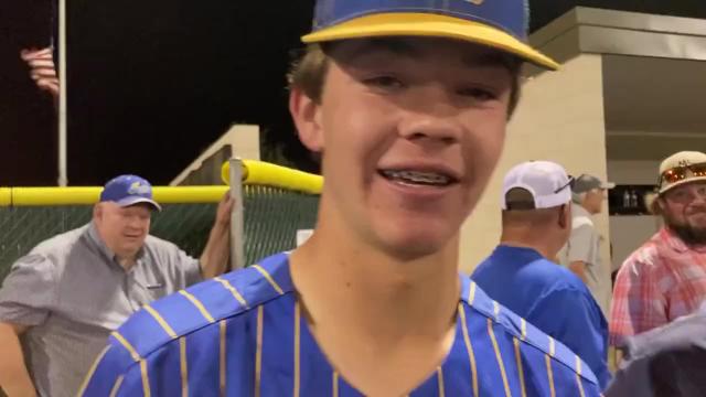 Nazareth’s Will Young after hitting the walk-off RBI to send his team to state