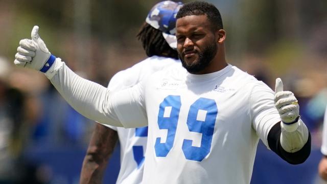 Aaron Donald Addresses The Media After The Rams' First Open Training Camp  Practice 