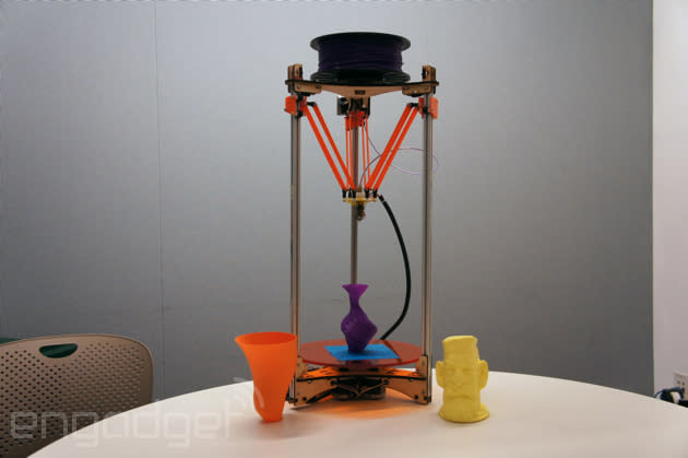 Deltaprintr: a quick, tall 3D printer for under $700 (video)