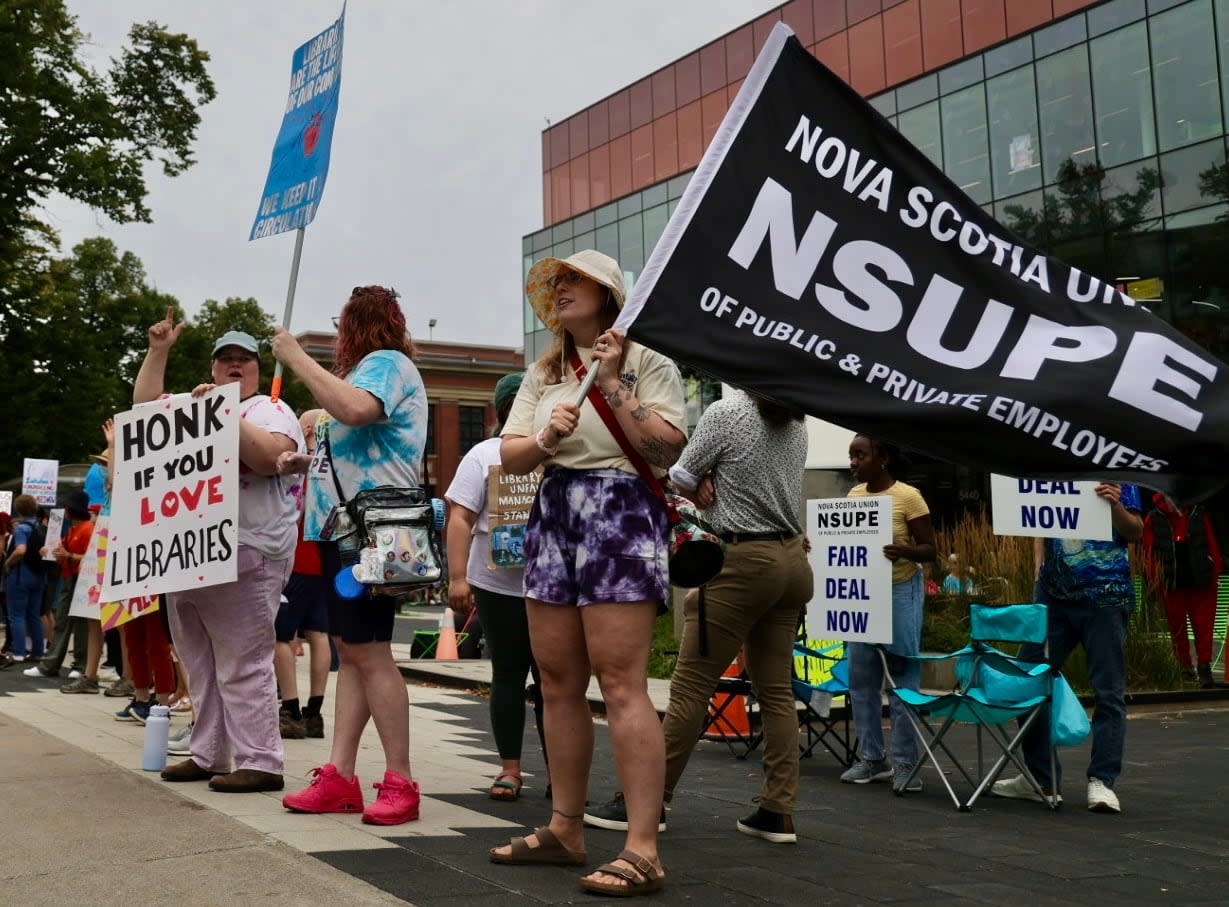 Halifax Public Libraries staff hit the picket line for first day of strike