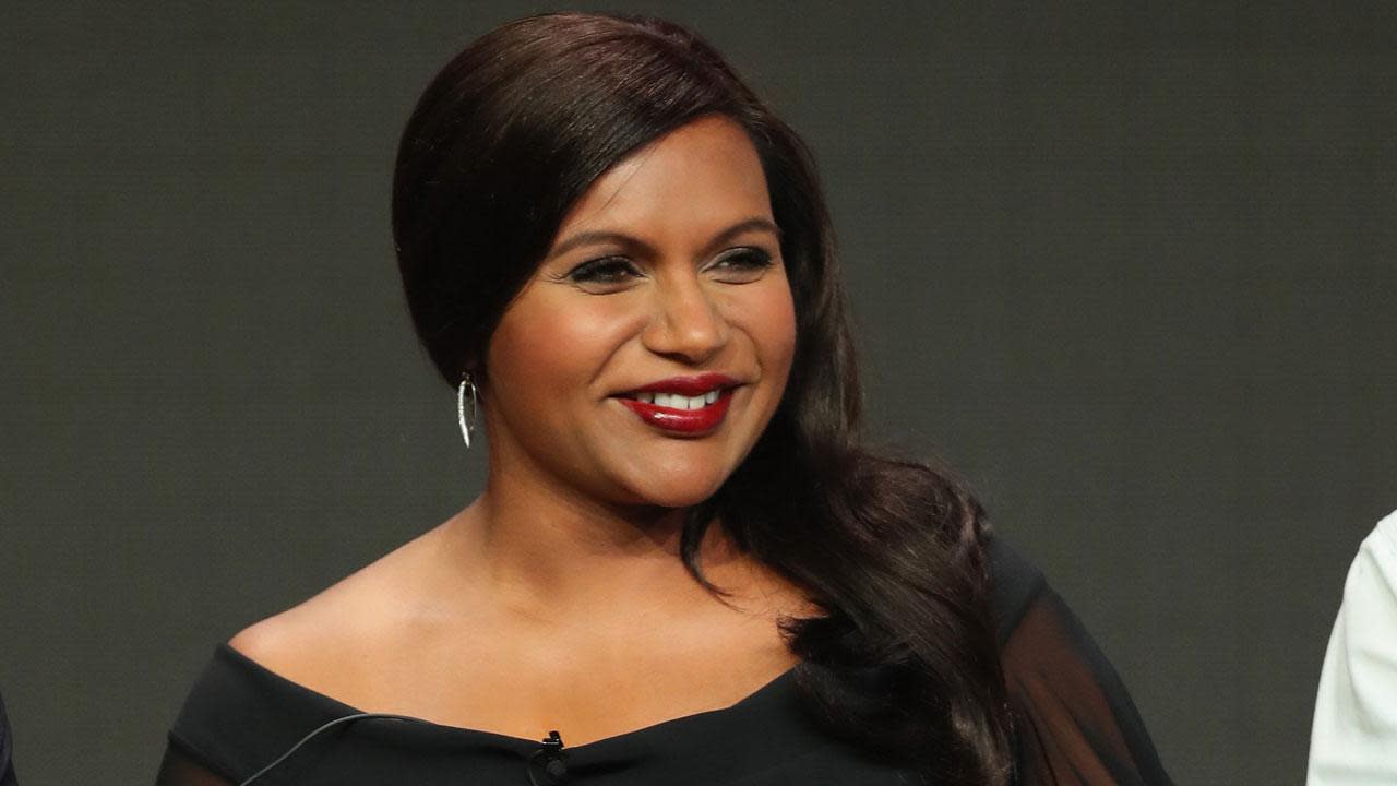 Mindy Kaling's Baby Bump Is on Full Display as She Steps Out in Chic T