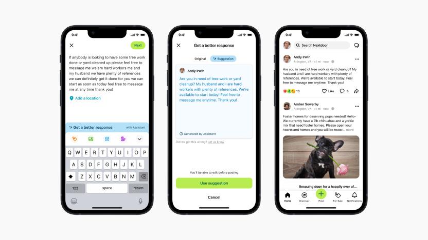 Nextdoor's generative AI assistant will rewrite posts to "get better responses."