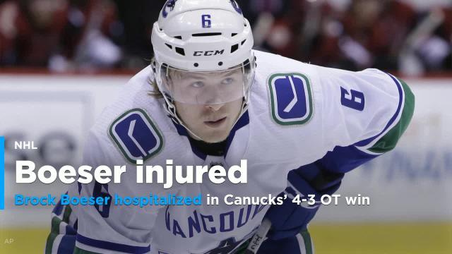 Brock Boeser hospitalized in Canucks' 4-3 OT win over Islanders