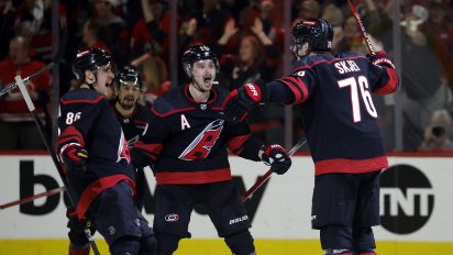 Associated Press - Brady Skjei scored on the power play with 3:11 left to help the Carolina Hurricanes beat the New York Rangers 4-3 on Saturday night, staving off a sweep by winning Game 4 of the