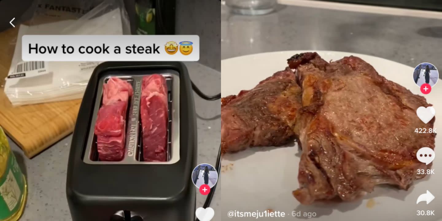 Someone On TikTok Made A Steak In The Toaster And We Officially Hate It