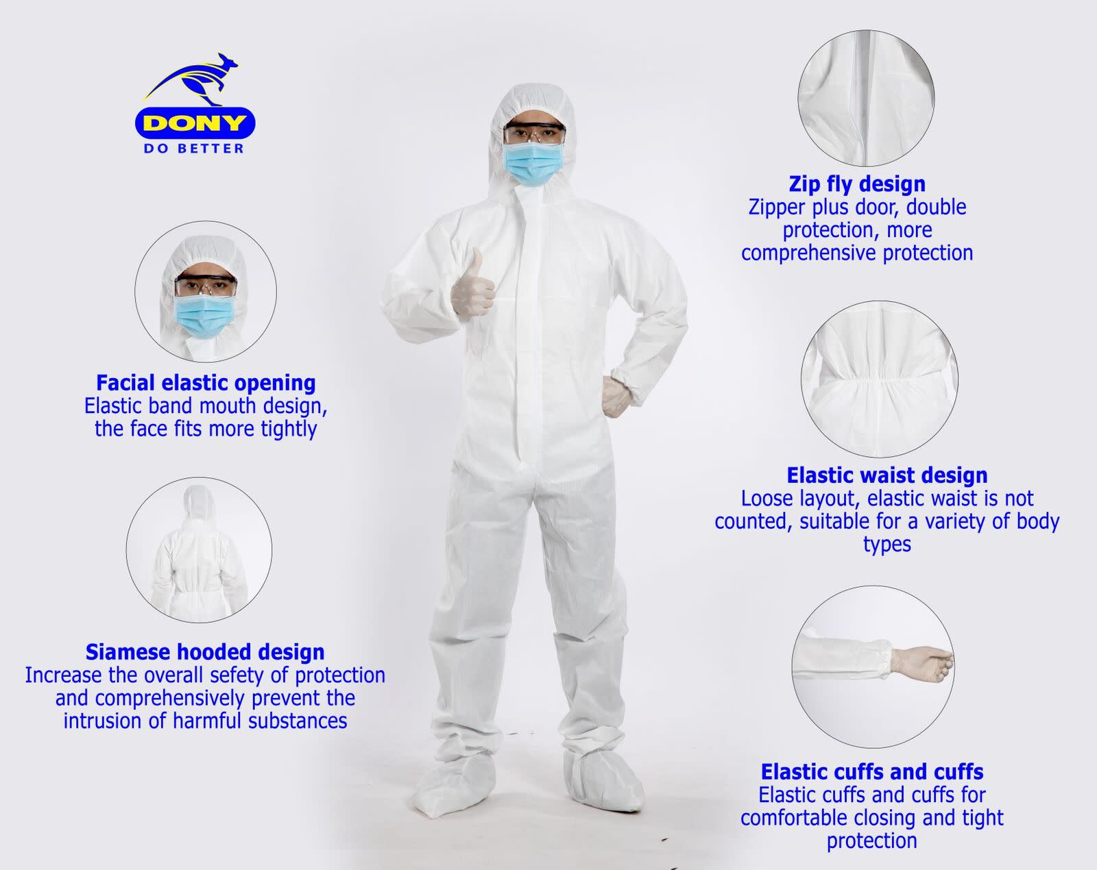 B2b Supply Face Mask Medical Coverall Disposable Surgical Isolation Gown Fda Ce At Manufacturer