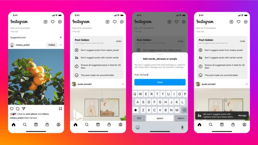 Instagram keyword filter